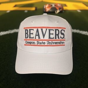 Vtg Oregon State University Beavers The Game Split Bar Snapback Hat